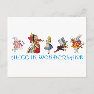 CARTÃO POSTAL ALICE NO PAÍS DAS MARAVILHAS & AMIGOS