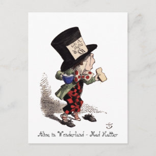 Cartão Postal Alice no País das Maravilhas - Chapeleiro Louco (c