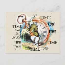 Cartão Postal Alice no País das Maravilhas - COELHO BRANCO TEMPO