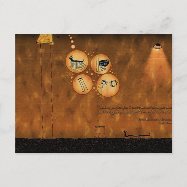 Cartão Postal Alice no País das Maravilhas - Curiouser e Curious (Frente)