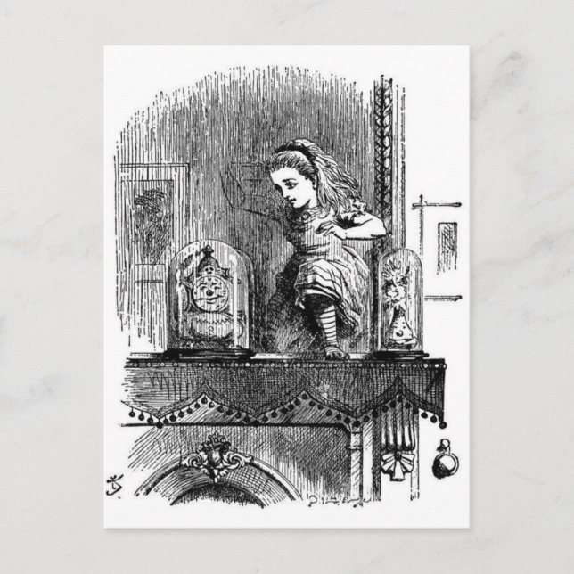 Cartão Postal Alice num Espelho (Frente)