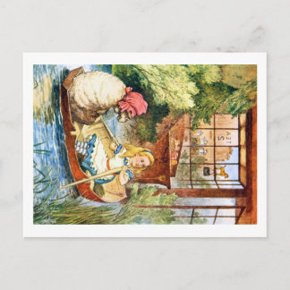 Cartão Postal Alice olhou como a mulher adulta transformada em