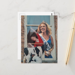 Cartão Postal Alice Princesa dos Laticínios Colagem Retro Única