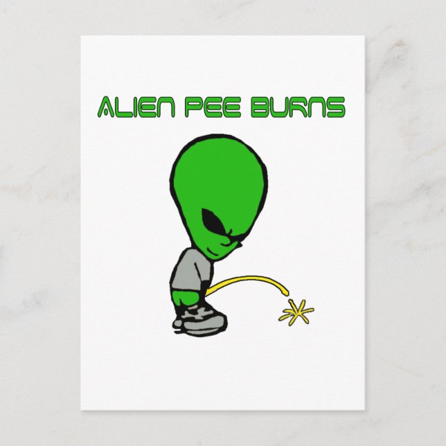 Cartão Postal Alienígena Pee Burns (Frente)