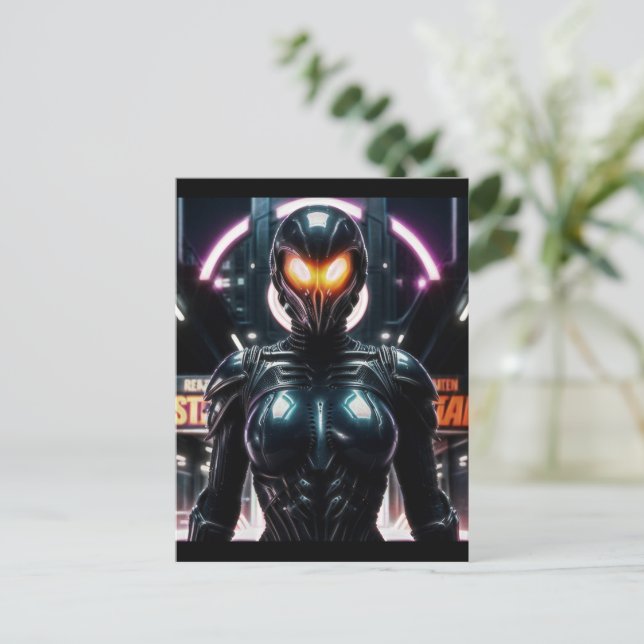 Cartão Postal Alienígena Raven 08 (Em pé/Frente)
