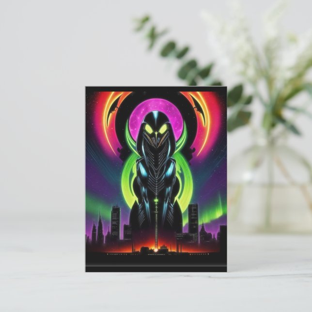 Cartão Postal Alienígena Raven 13 (Em pé/Frente)