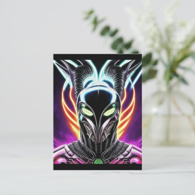 Cartão Postal Alienígena Raven 18 (Em pé/Frente)