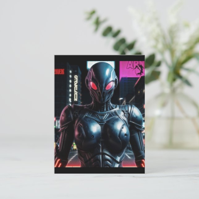 Cartão Postal Alienígena Raven 25 (Em pé/Frente)