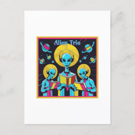 Cartão Postal Alienígena Trio - Um Grupo De Três Cantores Aliení