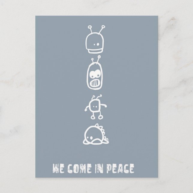 Cartão Postal Aliens bonitos (Frente)