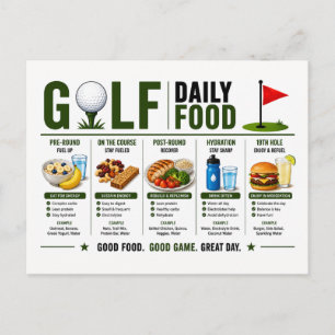 Cartão Postal Alimentação diária de golfe para golfista