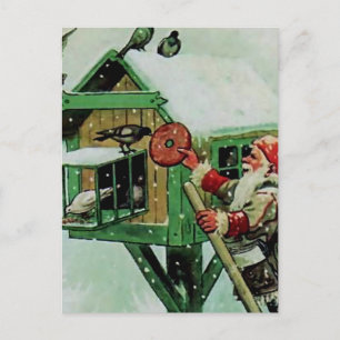 Cartão Postal “Alimentando Pássaros de Inverno” por Jenny Nystro