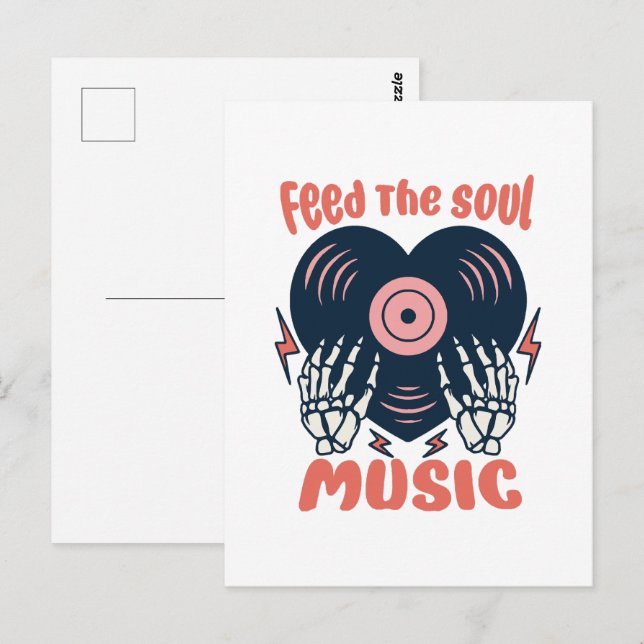 Cartão Postal alimentar a música da alma (Frente/Verso)