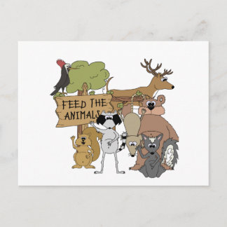 Cartão Postal Alimente os animais