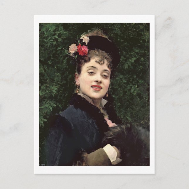 Cartão Postal Aline Masson, o Modelo do Artista (óleo no painel) (Frente)