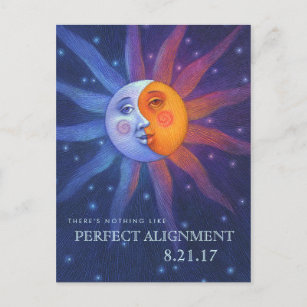 Cartão Postal Alinhamento perfeito entre Sun e Lua