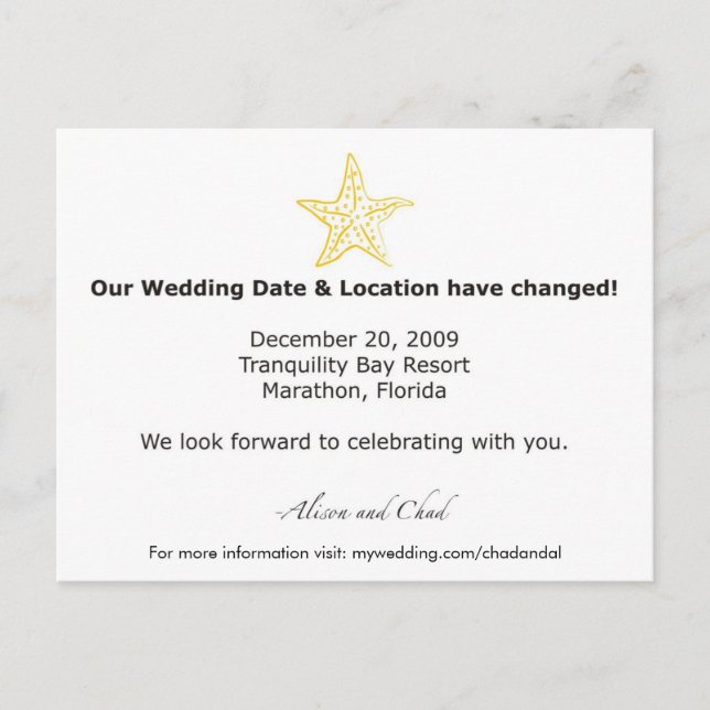 Cartão Postal Alison - Atualização da data de alteração (Frente)