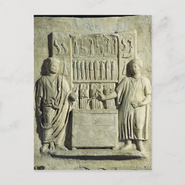 Cartão Postal Alivio que representa um compro de talheres (Frente)