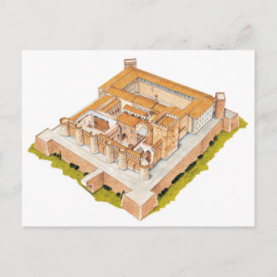 Cartão Postal Aljaferia. Espanha de Saragoça. Palácio islâmico
