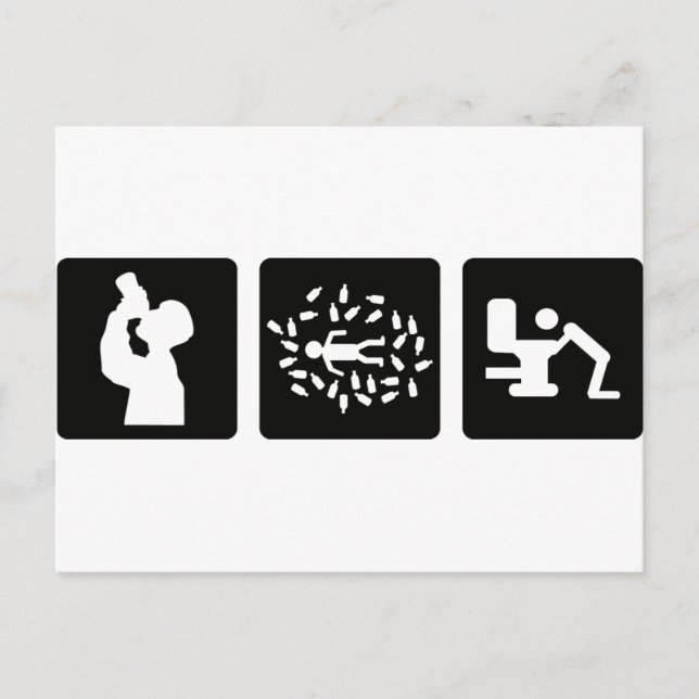 Cartão Postal alkohol alki säufer (Frente)