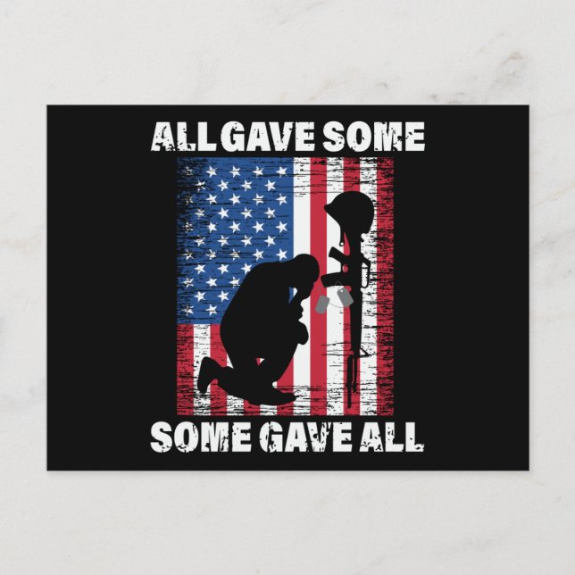 Cartão Postal All Gave Some , Some Gave All - USA Army (Frente)