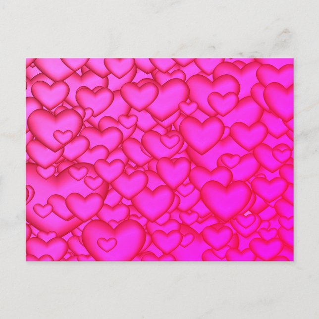 Cartão Postal All Hearts Postcard (Frente)