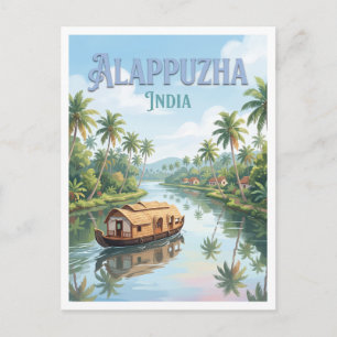 Cartão Postal Alleppey Backwaters Alappuzha Índia