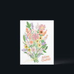 Cartão Postal Alles Gute Wildblumen süß Gouache Glückwunsch<br><div class="desc">Perfektes, einfaches und niedliches Design für einen "alles gute" Glückwunsch Postcard! Handgemachte Kunst für Sie! Vollständig anpassbar! Klicken Sie auf "Personalisieren" oben, um den Text zu bearbeiten. Klicken Sie auf "Bearbeiten mit dem Designwerkzeug", um die Schriftart, Farben und Einstellungen anzupassen. Erhältlich in einigen Sprachen oder individuell auf Ihre Bedürfnisse anpassen!...</div>