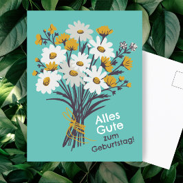 Cartão Postal Alles Gute zum Geburtstag Gänseblümchenstrauß