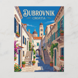 Cartão Postal Alley do Centro Histórico de Dubrovnik Croácia