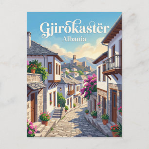 Cartão Postal Alley do Centro Histórico de Gjirokaster Albânia