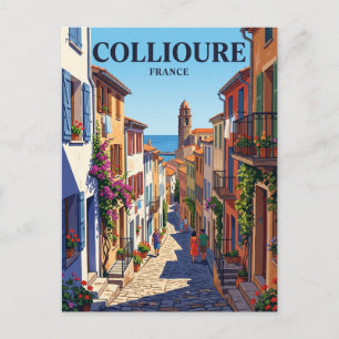 Cartão Postal Alley em Collioure França