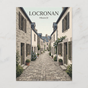 Cartão Postal Alley em Locronan França