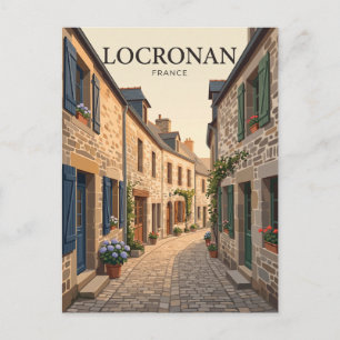 Cartão Postal Alley em Locronan França
