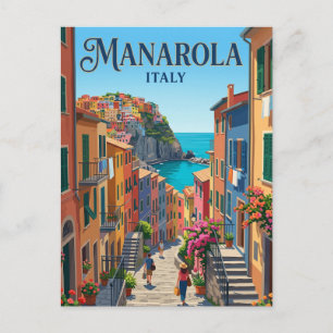 Cartão Postal Alley em Manarola Itália