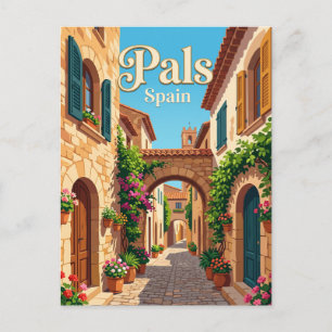 Cartão Postal Alley em Pals Espanha