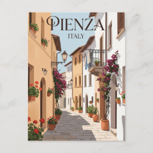Cartão Postal Alley em Pienza Itália