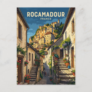 Cartão Postal Alley em Rocamadour França França