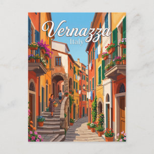 Cartão Postal Alley em Vernazza Itália