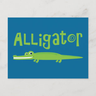 Cartão Postal Alligador