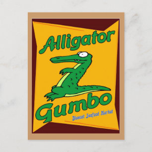Cartão Postal Alligator Gumbo