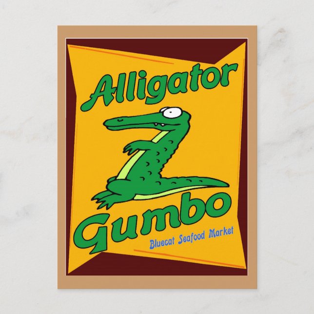 Cartão Postal Alligator Gumbo (Frente)