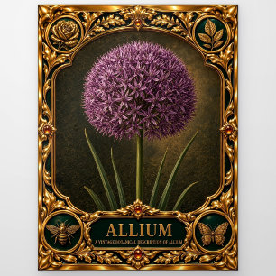 Cartão Postal Allium, Joia de Herança Artística