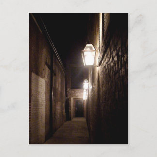 Cartão Postal Ally em Natchitoches, Louisiana com lâmpadas a gás