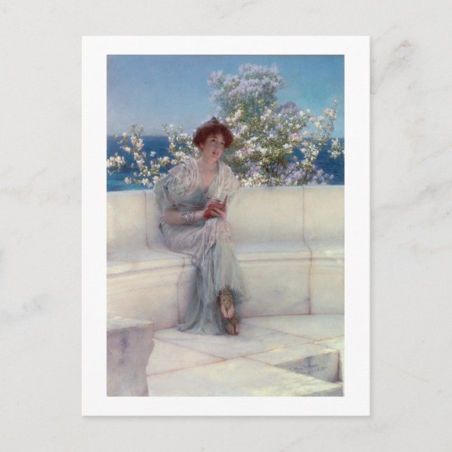 Cartão Postal Alma-Tadema | O Ano está na Primavera (Frente)
