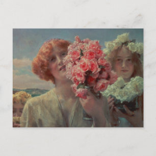 Cartão Postal Alma-Tadema Oferta de Verão, 1911