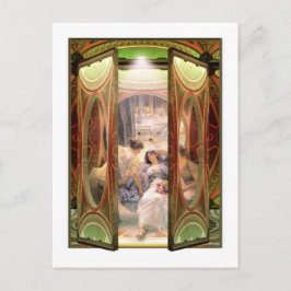Cartão Postal Alma-Tadema Porta Aberta para Os Banhos