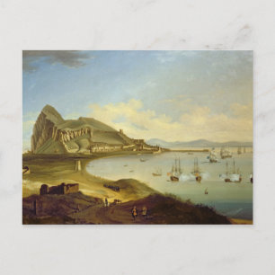 Cartão Postal Almirante do Esquadrão Azul Chegando em Gibraltar
