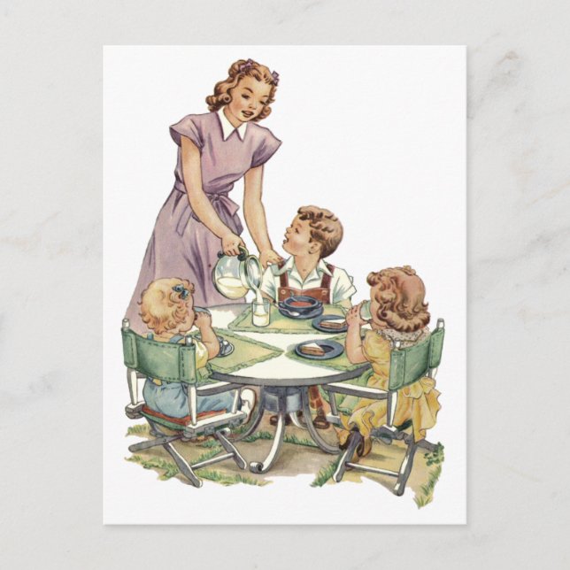 Cartão Postal Almoço do serviço (Frente)