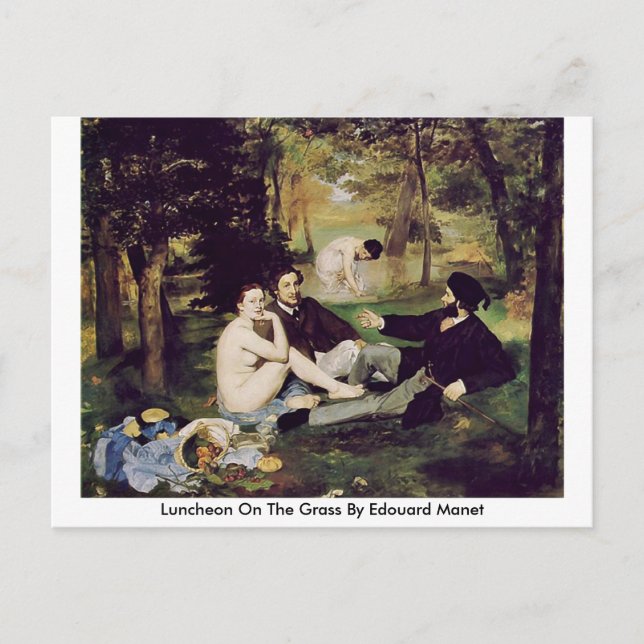 Cartão Postal Almoço Na Grama De Edouard Manet (Frente)